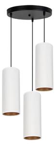 Lampadario a sospensione con filo AVALO 3xE27/60W/230V diametro 35 cm bianco