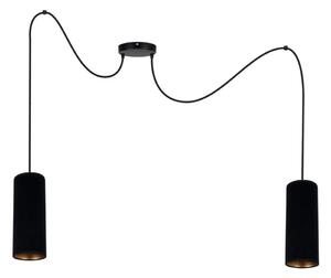 Lampadario a sospensione con filo AVALO 2xE27/60W/230V nero