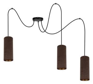 Lampadario a sospensione con filo AVALO 3xE27/60W/230V marrone