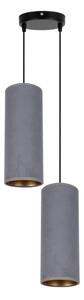 Lampadario a sospensione con filo AVALO 2xE27/60W/230V diametro 20 cm grigio