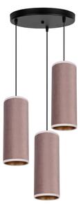 Lampadario a sospensione con filo AVALO 3xE27/60W/230V diametro 35 cm rosa