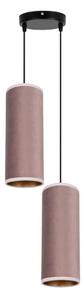 Lampadario a sospensione con filo AVALO 2xE27/60W/230V diametro 20 cm rosa