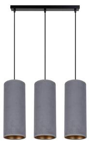 Lampadario a sospensione con filo AVALO 3xE27/60W/230V grigio