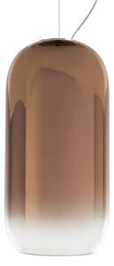 Lampada a sospensione Artemide, Gople, dimmerabile, Marrone / Ruggine, Soggiorno, Vetro, Design