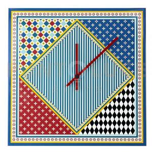 Orologio piccolo decor 35x35 in cristallo acrilico decorato disegno