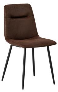 SEDIA IN SIMILPELLE Lea Design twist 48,5x49xH88 cm, Marrone Vintage, Cover e Seduta in Similpelle Imbottita, Gambe Struttura in Metallo