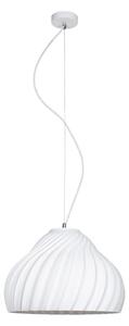 Lampadario a sospensione con filo SILVO 1xE27/60W/230V diametro 38 cm bianco