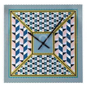 Orologio piccolo decor 35x35 in cristallo acrilico decorato disegno