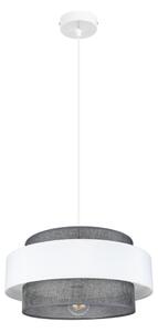 Lampadario a sospensione con filo CORSA 1xE27/60W/230V bianco/grigio