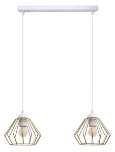 Lampadario a sospensione con filo CEED GOLD 2xE27/60W/230V bianco/oro