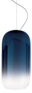 Lampada a sospensione Artemide, Gople, dimmerabile, Blu, Soggiorno, Vetro, Design