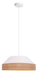 Lampadario a sospensione con filo MANISO 1xE27/60W/230V diametro 45 cm bianco/beige