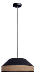 Lampadario a sospensione con filo MANISO 1xE27/60W/230V diametro 45 cm nero/beige