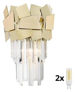 Brilagi - LED Applique di cristallo MIRAGE 2xG9/42W/230V