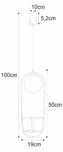 Zuma Line 5003 - Lampadario a sospensione con filo PLANT 1xE14/40W/230V nero