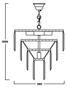 Zuma Line 17106/4+1-CHR - Lampadario a sospensione con catena AMEDEO 5xE14/40W/230V