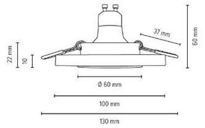 Spot-Light 2515137 - Faretto LED VITAR 1xGU10/5W/230V cemento