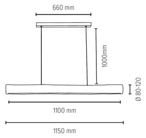 Spot-Light 69680104 - Lampadario a sospensione con filo LED dimmerabile LUCAS LED/33W/230V