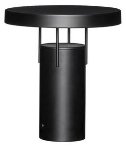 Hübsch HÜBSCH lampada LED da tavolo a ricarica BringMe, nero opaco, altezza 28 cm dimmerabile, Nero, Metallo, Moderno