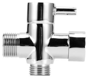 Valvola di commutazione a 3 vie per rubinetto da bagno - Set doccia per doccetta - Soffione fisso 7/8 - Separatore d'acqua C