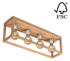 Spot-Light 9158474L - Plafoniera KAGO 4xE27/60W/230V quercia opaco