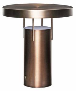 Hübsch HÜBSCH lampada LED da tavolo a ricarica BringMe, ottone brunito, 28 cm dimmerabile, Ottone / Oro, Metallo, Moderno