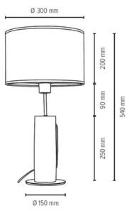 Spot-Light 77628904 - Lampada da tavolo PINO 1xE27/40W/230V