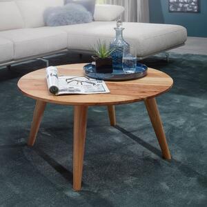 FineBuy Tavolino in acacia Legno massiccio 75x40x75 cm Tavolino in stile country | Tavolino da soggiorno Elegante Piccolo | Tavolino da salotto de
