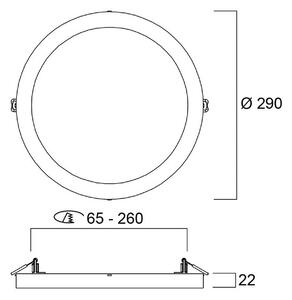 Sylvania Plafoniera a LED START 5in1, dimmerabile, Bianco / Opale, Corridoio, Plastica, Plafoniera LED