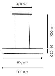 Spot-Light 69460104 - Lampadario LED a sospensione con filo dimmerabile LUCAS LED/25,5W/230V