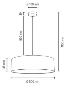 Spot-Light 57650127 - Lampadario a cavo JOSEFINA 3xE27/25W/230V