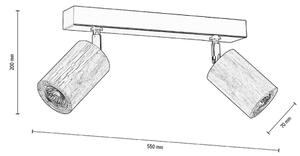 Spot-Light 3912174 - LED Faretto da soffitto MATTI 2xGU10/5W/230V rovere