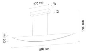 Spot-Lampada 1017401300000 - Lampadario a sospensione con filo LED dimmerabile DUBAI LED/14W/230V quercia