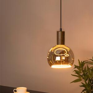 SEGULA Lampada a sospensione Flow, dimmerabile, Legno scuro, Soggiorno / Sala da pranzo, Legno, Lampada a sospensione