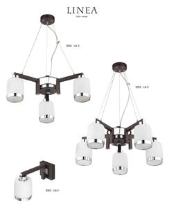 Jupiter 1058 LN3 - Lampadario a sospensione LINEA 3xE27/60W/230V
