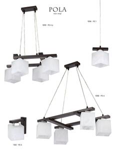 Jupiter 1096 - PO1 - Lampadario a sospensione POLA 1xE27/60W/230V wengé