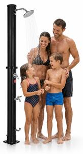 Mucola doccia solare doccia da giardino doccia a pedale doccia per piscina doccia da esterno doccia da campeggio doccia a pioggia - nero 35L