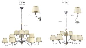 Jupiter 1411 - NESS NE 12 - Lampadario a sospensione con catena 12xE27/60W/230V