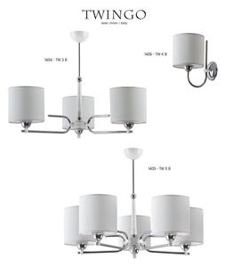 Jupiter 1404 - TW 3 B - Lampadario a sospensione con supporto rigido TWINGO 3xE27/60W/230V