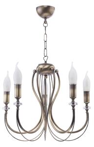 Jupiter 1634 - Lampadario su filo MELANI 5xE14/40W/230V patina ottone