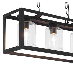 Jupiter 1805 - MC3 - Lampadario a sospensione con catena MACARI 3xE27/60W/230V nero