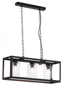 Jupiter 1805 - MC3 - Lampadario a sospensione con catena MACARI 3xE27/60W/230V nero