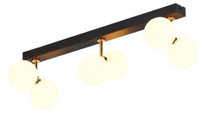 Jupiter 1920 - Surface-mounted lampadario LUNA 6xG9/40W/230V nero/ottone