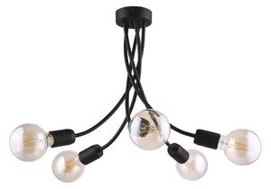 Jupiter 1640 - Lampadario a sospensione LUCE 5xE27/60W/230V nero