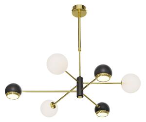 Jupiter 1965 - Lampadario a sospensione con supporto rigido MOKA 3xGU10/10W/230V + 3xG9/10W/230V oro/nero/bianco