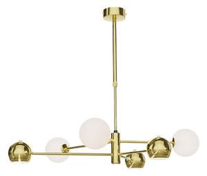 Jupiter 1962 - Lampadario a sospensione con supporto rigido MOKA 3xGU10/10W/230V + 3xG9/10W/230V oro/bianco