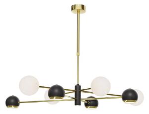 Jupiter 1971 - Lampadario a sospensione con supporto rigido MOKA 4xGU10/10W/230V + 4xG9/10W/230V oro/nero/bianco