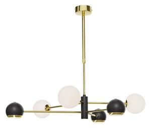 Jupiter 1965 - Lampadario a sospensione con supporto rigido MOKA 3xGU10/10W/230V + 3xG9/10W/230V oro/nero/bianco