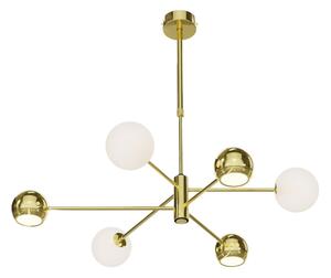 Jupiter 1962 - Lampadario a sospensione con supporto rigido MOKA 3xGU10/10W/230V + 3xG9/10W/230V oro/bianco