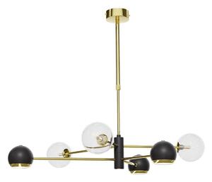 Jupiter 1967 - Lampadario a sospensione con supporto rigido MOKA 3xGU10/10W/230V + 3xG9/10W/230V oro/nero/limpido